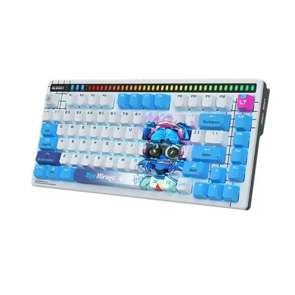 A4Tech Bloody AT75 Nyx Mirage RGB USB Mechanical Gaming Keyboard with Voice-Activated LED Lighting Bar